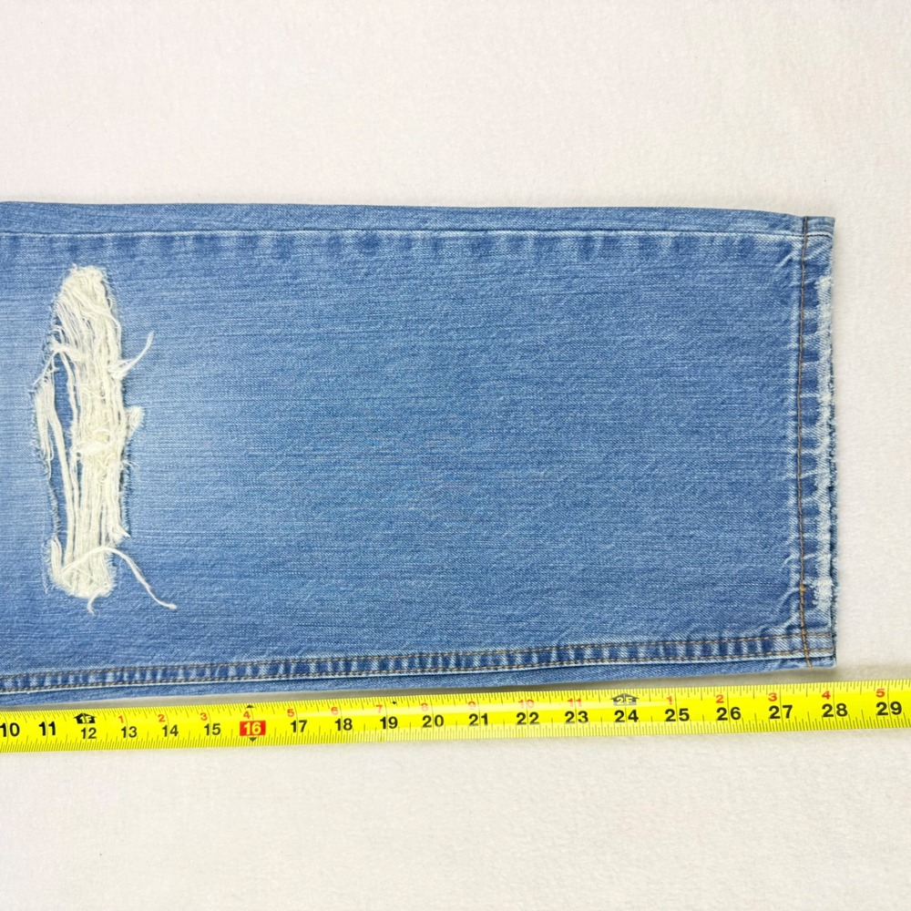 Ariat REAL Denim Tomboy Carpenter HR Relaxed Straight Jeans Distressed 32R NWT - Picture 9 of 13